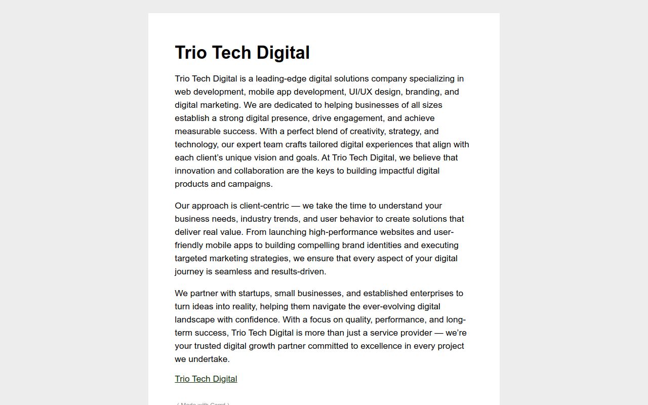 Trio Tech Digital